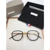 Sunglasses Frames Thom Brand Eyeglasses Alloy Acetate Glasses Frame Men Women Vintage Square Prescription TB906 Optical Eyewear My198B