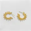 Stud Earrings 2024 Stainless Steel U Shaped Sun For Women Exquisite Geometric Waterproof Jewelry Drop