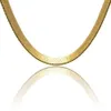 Hiphop Mens Herringbone Chains Blade Chain Gold Necklace Rock Chunky Boys Rapper Nightclub DJ Jewelry Accessories189f