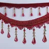 12Meter Diamonds Bead Pendant Hanging Lace Fabric Trim Ribbon For Window curtains wedding Party Decorate Apparel Sewing DIY294T