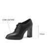 Chaussures de robe Printemps Véritable Cuir Femmes Pompes à bout pointu pour talons hauts Zapatos Mujer Mocassins Dames