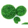 Faux Floral & Greenery Green Artificial Greenery Plant Ball Topiary Tree Boxwood Wedding Party Home Outdoor Decoration Plants Plastic Dhqm2