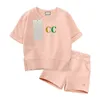 4 kleuren in voorraad baby kinderkleding Designer jongens shirt sets meisjes mode kleding pakken Childrens Summer Short Sleeve Suit AAA