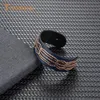 Damen-Accessoires, hochwertiges Echtleder-Armband, Edelstahl-Schmuck, schöner Armreif für den Alltag, größenverstellbar, 240226