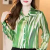 Women's Blouses Clothing Hand-Painted Printed Shirt Loose Korean Spring Autumn Turn-down Collar Commute Stylish Single-breasted Blouse