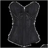 Bustiers Corsets Rouge Mesh Y Femmes Steampunk Bustier Gothique Plus Taille Fermeture À Glissière À Lacets Désossé Overbust Corsage Taille Formateur Corset Drop Dhaqh