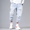 2024 Streetwear Hip Hop Cargo Pants Mens Jeans Elastic Harun Joggers in autunno e primavera vestiti 240304 240304