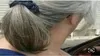 Gerçek saç gri at kuyruğu saç parçası ipeksi düz kısa kadın at kuyruğu uzatma tuzu ve karabiber gümüş gri naturall 120g1359413
