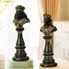 Obiekty dekoracyjne figurki Northeuins 30 cm Międzynarodowe figurki szachowe dla wnętrz król Królowa Knight Chess Statue Chessmen Home Deaktop Dekoracja T2