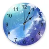 Relojes de pared Sueño de ballena Dream Sea Starry Sky Kitchen redondo Reloj digital Reloj Inyunking Creative Room Reloj