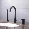 Rubinetti per lavandino del bagno Rubinetto per lavabo Rubinetti per vasca da bagno a 3 fori in ottone nero e miscelatori per acqua fredda