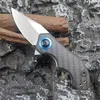 ZT 0022 Mini Folding Knife Portable Camping Pocket Knife CPM-20CV Blad CNC Carbon Fiber Handle Outdoor Defense Hunting Tools 0808 0562 BM 535 533