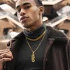 Märke trend smycken halsband 18k guld platinum rent guldhänge män cool hänge drake