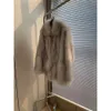 "Divine Girl" Shining Finland Full Skin Fox Grass Medium Long Fur Coat Girl 370002