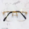 Hele nieuwe fashion design optische bril 0141 retro metalen randloze transparante lens zakelijke stijl retro klassieke transparante gl240i