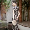 Ethnic Clothing High-end Silk Cheongsam Long And Wide Daily Young Wear Dress Modern Qipao Chinese Wedding
