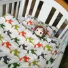 Conjunto de roupa de cama para bebês, padrão estrela, roupa de cama para meninos, algodão puro, berço, capa de edredom, folha de 3 peças 240229