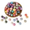 50 pcs perles de Silicone colorées 15mm perle d'opale ronde pour la fabrication de bijoux bricolage sucette chaîne Clips bébé jouet accessoire 240226