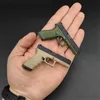 Gun Toys 1 3 Shell Eject Metal Keychain Model Toy Gun Miniature Alloy Pistol Collection Toy Gift Pendant T240313