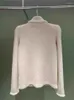 レディースニット女性真珠トリムスパンコールニットカーディガンエレガントなターンダウンカラー長袖シングル胸のセーター2024秋