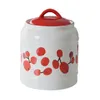 Bouteilles de stockage Boîtes de cuisine de garde-manger de 1,5 L avec couvercle hermétique Pot de nourriture en céramique Boîte de thé en porcelaine pour collation riz épices céréales animal de compagnie