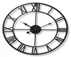 壁の時計レトロヨーロッパスタイルのローマ数字時計金属素材の頑丈で耐久性のある大きな屋外の庭のリビングルームホーム装飾2143280