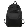 Rucksack, solides PU-Leder, mehrere Taschen, Damen, Unisex, Laptop, College-Mode, große Kapazität, Schultaschen, Mädchen, Jungen, Büchertasche