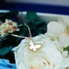 Naszyjnik designerski Vancf Naszyjnik luksus Diamond Agat 18K Gold V Gold Grusted Rose Gold Splated Four Leaf Clover Fritilary Butterfly Naszyjnik dla dziewczyny