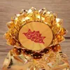 Bandlers Holder Lotus Lampe Candlestick Stand Diwali Decor Huile Diya Lantern Gol Tampo Fleur Fleur Fleur Lampes Pooja Crystal