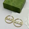 2023-Large Hoop Earrings Brand Designer Classic 18K Goldpläterat mässingsmaterial Letterörhängen Pendant Earring Ladies Fashion Simp258c