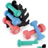 Altri articoli sportivi Pesi a mano Set di manubri con rastrelliera - Neoprene morbido e confortevole per palestra domestica Set di manubri per interni ed esterni Dhsvd