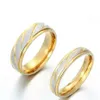 Cluster Ringe Verlobungsversprechen Liebhaber Boho Edelstahl Paar Ring Für Frauen Männer Hochzeit Einfaches Design Gold Schmuck Gift301I