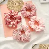 Haaraccessoires Roze kleuren Haarbanden Dot gestreepte meisjes Haarbindingen Touwen Elastische scrunchies Hoofdband Ponytail Holder Women Accessoires 9 DHJye