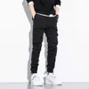 Men's Oversized Casual Workwear Pants, Jeans, Autumn Trendy Loose Fitting Leggings, 9-Inch Elastic Waist