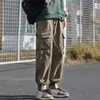 Men's Pants Men Trousers Secure Pocket Cargo Retro Streetwear With Multiple Pockets Crotch For Breathable Mid Waist