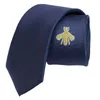 Neckband designer individualiserad bi broderi marinblå blå formell kostym affär casual stjärna samma mäns slips 7hcx