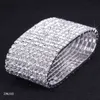 Bracelet élastique en strass blanc à 10 rangées, extensible, bijoux de fête de mariage et de mariée, ZAU10 52621