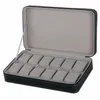 Watch Boxes & Cases Box 6 10 12slots PU Leather Jewelry Case Elegant Wrist Present Gift Display Storage Organizer Holder Gray248a