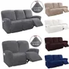 2-3-sits all-inclusive Recliner soffa täcker icke-halkmassage elastisk fodral mocka soffa avslappnad fåtölj 210910258y