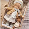 Mini Waldorf mignon poupée en peluche fille natif émail poupée artiste fait à la main Kawaii enfants cadeau de Noël poupées pour filles jouets 240307