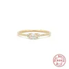 Anéis de cluster Canner 925 Sterling Silver Dedo Sparking Delicado Oval Zircon Anel de Casamento para Casais Amantes de Noivado Jóias Presente