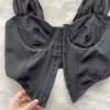 Maglietta sexy canotte canotte nere reggiseno femmina camis diamanti a lisca di pesce fustina di ragazze chic top chic top abiti dropshipping