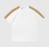 T-shirts de marque T-shirt sgrid T-shirts pour hommes 250g coton de haute qualité nouveau produit original tissu à carreaux patchwork poitrine lettre patch burbur tees d'été US XS-L