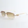 Medium diamond buffs sunglasses 3524012 with White horns sticks and 56 mm lens271n