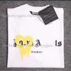 Tasarımcı T Mens Palms Angels Grafik Tee Grafiti Ayı Aşk Göğüs Mektubu Melekleri Gömlek Moda Mürekkep Pençe UNISEX ÇİFT TSHIRT Gevşek Yaz