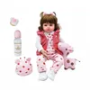 Brinquedo de corpo inteiro silicone à prova de água banho brinquedo reborn criança bebê bonecas bebe boneca reborn presente realista com garrafa de pérola 240226