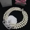 20 estilos Collares pendientes Diseñador Mujer Joyería de moda Collar de perlas de metal joyería marea flowdesign