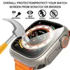 360 Apple Watch Ultra için Tam Su Geçirmez Kılıf 2 9 7 8 45mm 41mm 49mm 44mm 40mm Cam Ekran Koruyucu Kapak Kasası Tampon Iwatch 4 5 SE 6