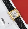 U1 Hoogwaardig AAA Heren Dames Tankhorloge Modieus koppelhorloge Eenvoudig uiterlijk Modellering Geïmporteerd kalfsleer Saffier inzet Geschikt voor feestreizen Horloges