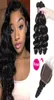 Kaufen Sie 3 Bundles Get A Closure Deep Loose Hair Extensions Brasilianisches Echthaar Bundles mit Verschluss Loose Wave Yaki Straight Wate7277292